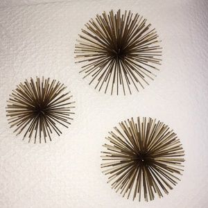 three wall hanging bursts